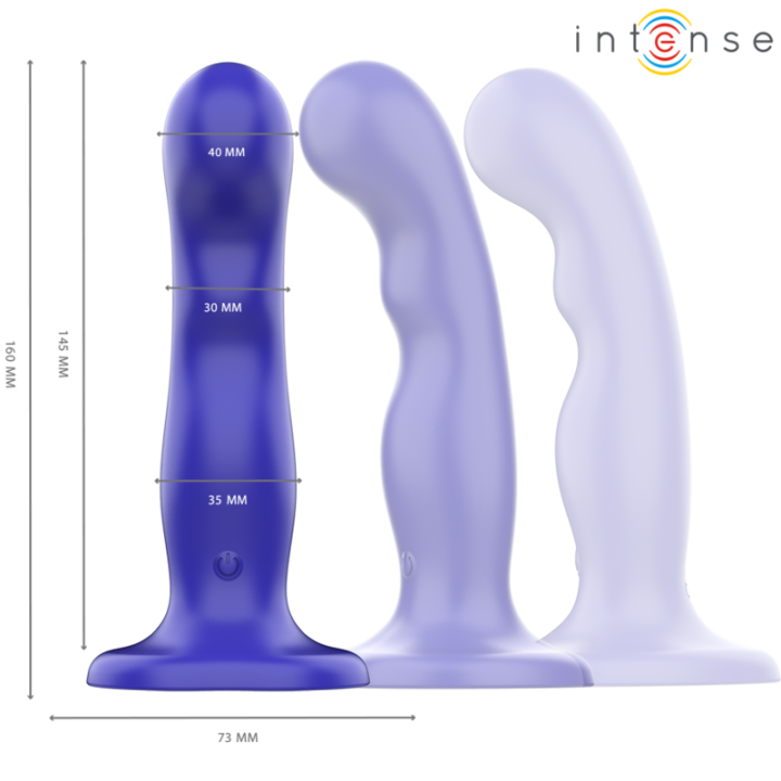 Intense - Shorty Wibrator z Przyssawką Niebieski Pilot