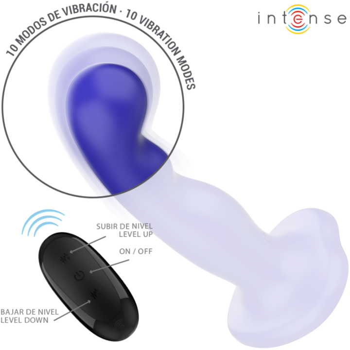 Intense - Shorty Wibrator z Przyssawką Niebieski Pilot