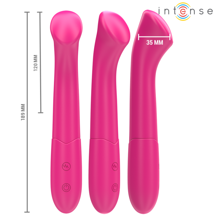 Intense - Paty Vibrator 19 cm Flexibel 10 Vibrationen Modell 2 Rosa