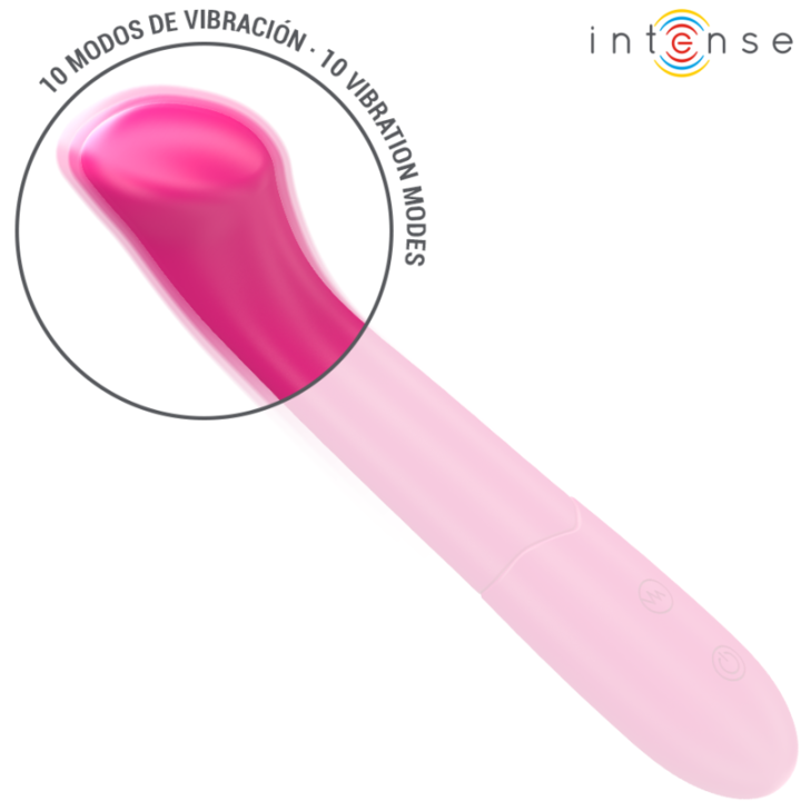 Intense - Paty Vibrator 19 cm Flexible 10 Vibrations Model 2 Pink