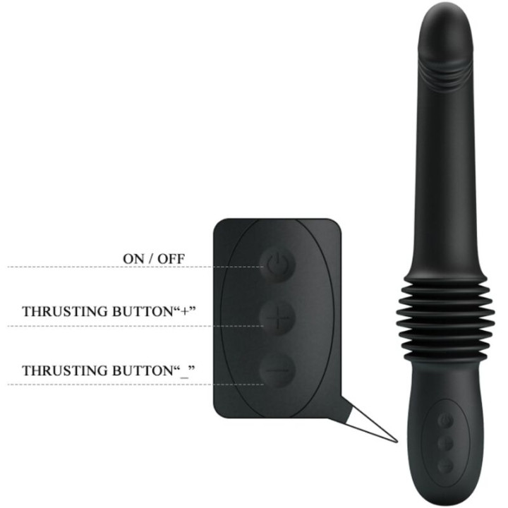 Pretty Love - Pazuzu Vibrator 3 Stossmodi Schwarz