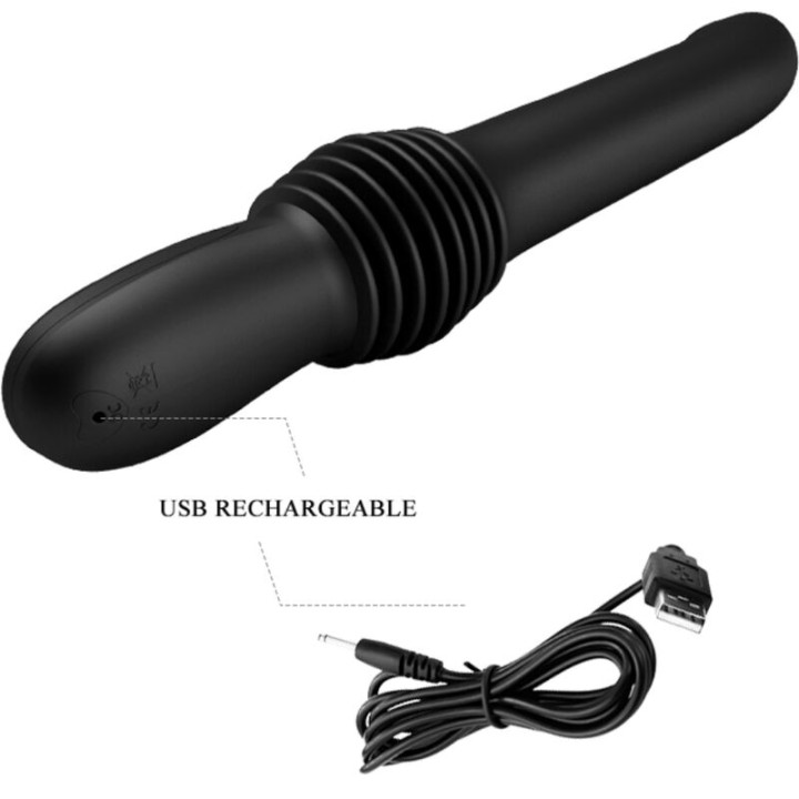 Pretty Love - Pazuzu Vibrator 3 Stossmodi Schwarz