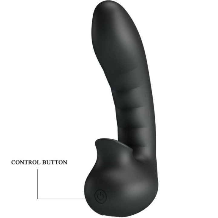 Pretty Love - Hobgoblin Vibrating Finger Case 12 Vibrations + Clitoris Stimulator Black