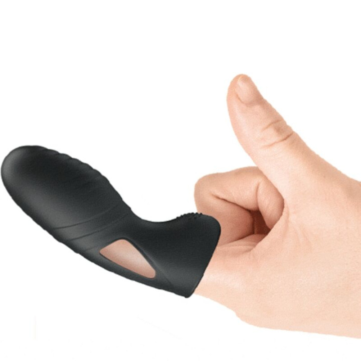 Pretty Love - Vibrador de Dedo de Silicone Alan Preto