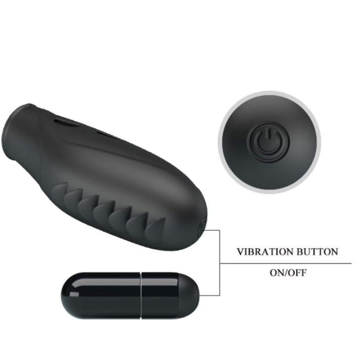 Pretty Love - Gilo Silikon-Fingervibrator Schwarz