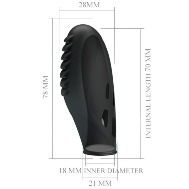 Pretty Love - Gilo Vibrador de Dedo Silicona Negro