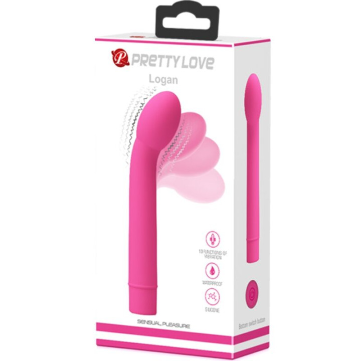 Pretty Love - Logan g-Spot Vibrator 10 Vibrations Pink