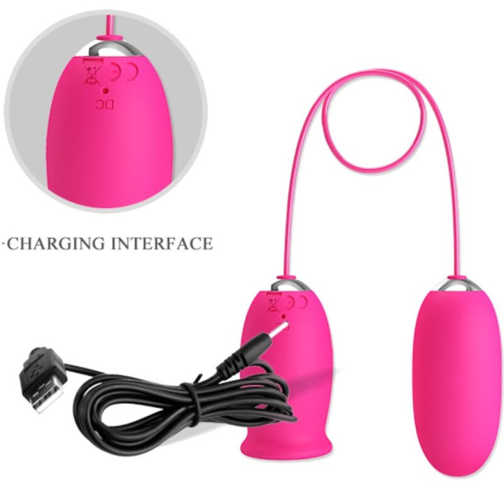 Pretty Love - Daisy Vibrating Egg + Clitoris Stimulating Tongue Pink
