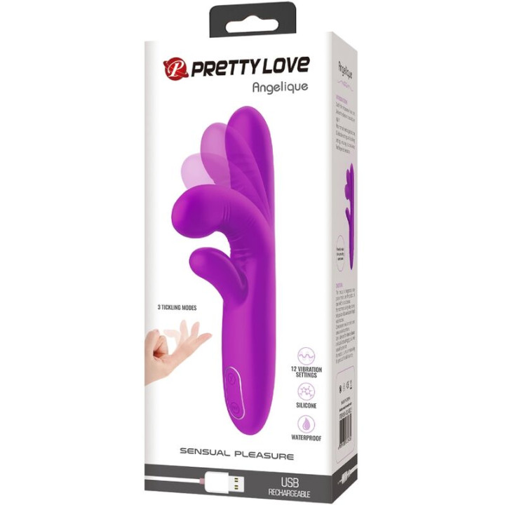 Pretty Love - Angelique Multifunktionsvibrator + Klitorisstimulator Lila