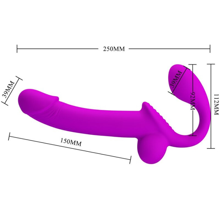 Pretty Love - Kelpie Estimulador Strap-on Doble Morado
