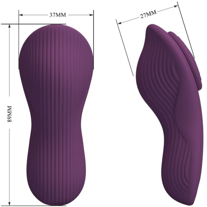 Pretty Love - Mane Lay on Clitoris Massager 10 Vibrations Remote Control Purple