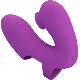 Pretty Love - Vibrador de Dedo Athena Com Estimulador de Clitóris Roxo