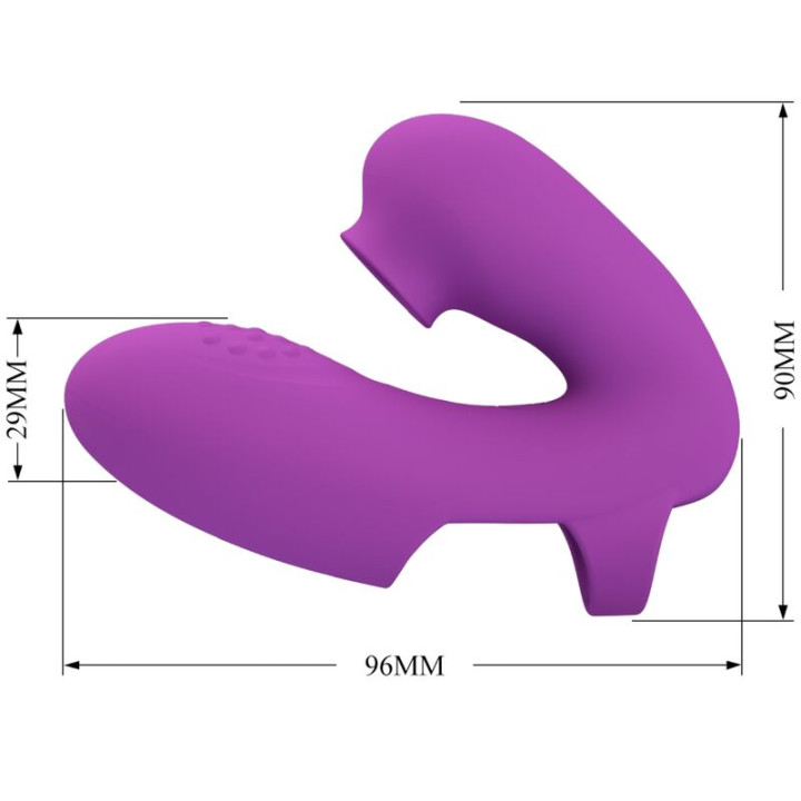 Pretty Love - Athena Fingervibrator Mit Klitorisstimulator Lila