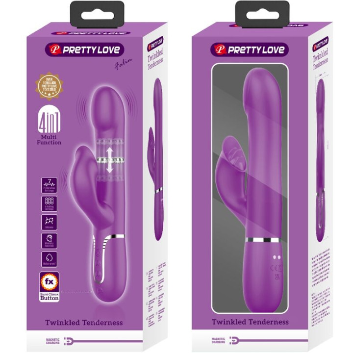 Pretty Love - 4 in 1 Multifunktionsvibrator & Stimulator Lila