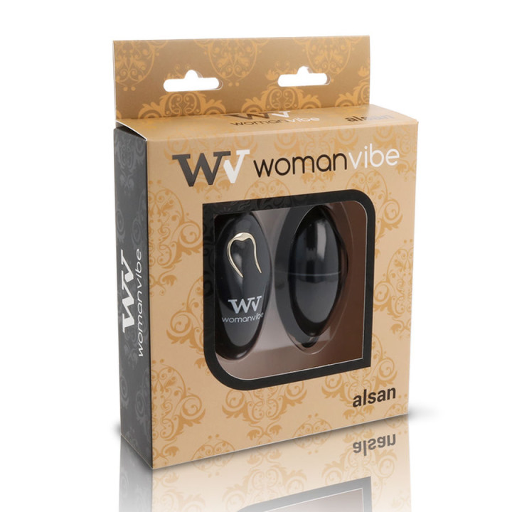 Womanvibe - Alsan Egg Controle Remoto Preto Silicone Preto