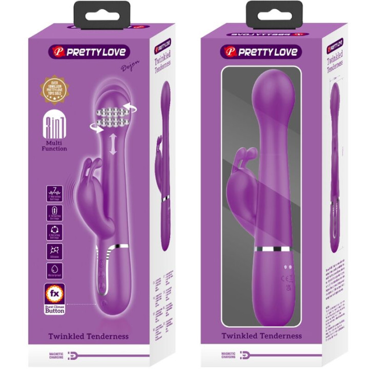 Pretty Love - Dejon 3 em 1 Multifuncional Rabbit Vibrador Roxo