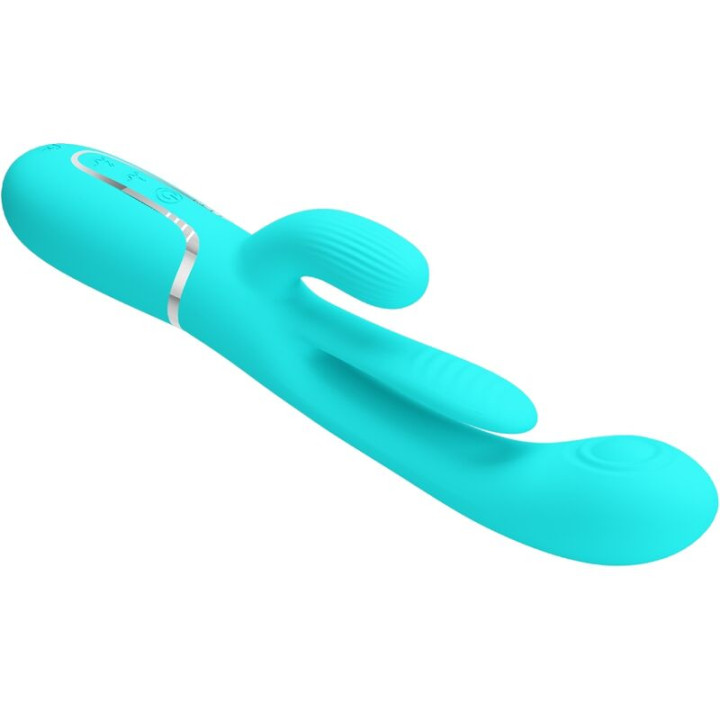 Pretty Love - Shania Triple Rabbit Multifunction Vibrator 3 in 1 Blue