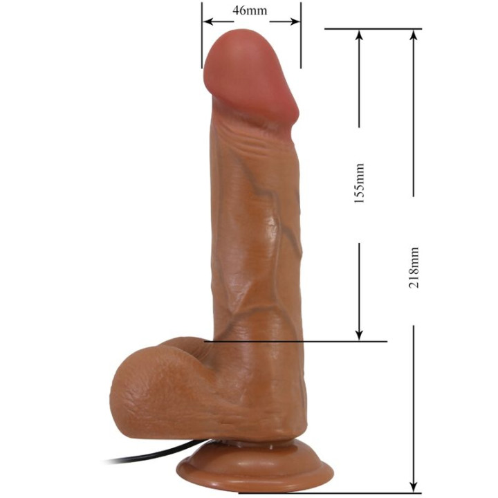 Baile - Bahamut Realistic Vibrator 21.8 cm Flesh Remote Control