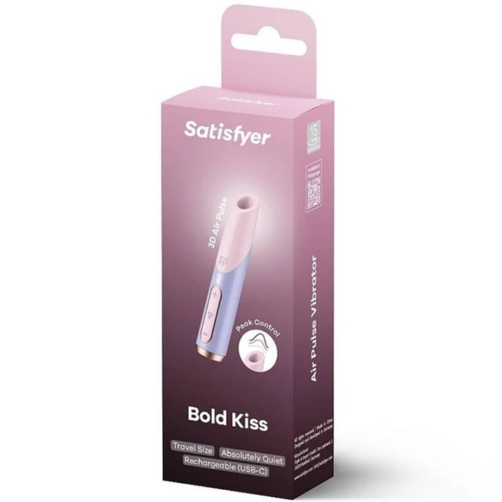 Satisfyer - Stimolatore Clitorideo Bold Kiss Wave Rosa / Viola