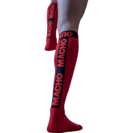 Macho - Chaussettes Fines Taille Unique Rouge