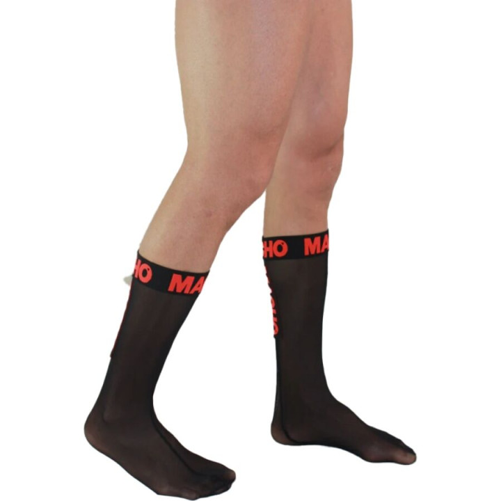 Macho - Thin Socks One Size Black/Red