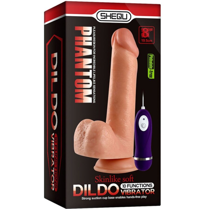 Shequ - Adam Dildo Vibratore Con Telecomando 21 cm