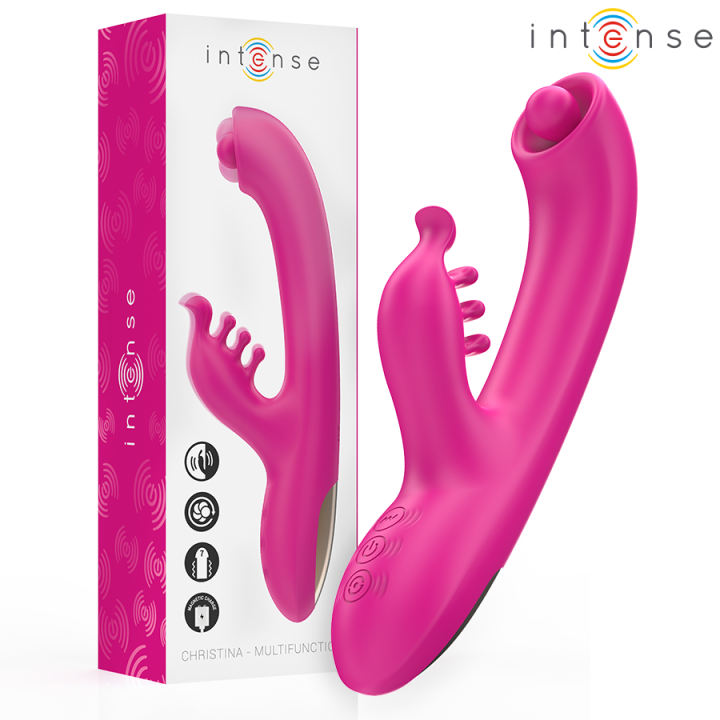 Intense - Christina Vibrador Multifunción Rabbit 22.5 cm Rosa