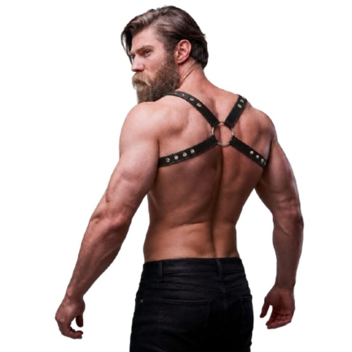 Fetish Submissive Attitude - Harnais Dos en Éco-Cuir Pour Hommes