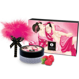 Shunga - Kit de pó de Massagem Comestível Framboesa