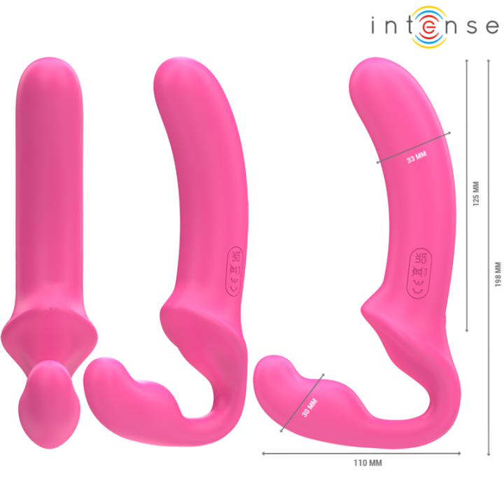 Intense - Amy Doppio Vibratore 20 cm Rosa Telecomando