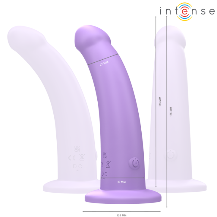 Intense - Vibratore Eddie 17,5 cm 10 Vibrazioni Viola Telecomando