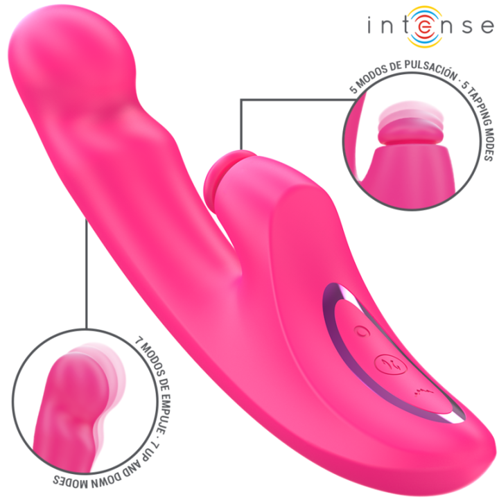 Intense - Emi Vibrator 13,5 cm Multifunktion 3 in 1 10 Vibrationen Rosa