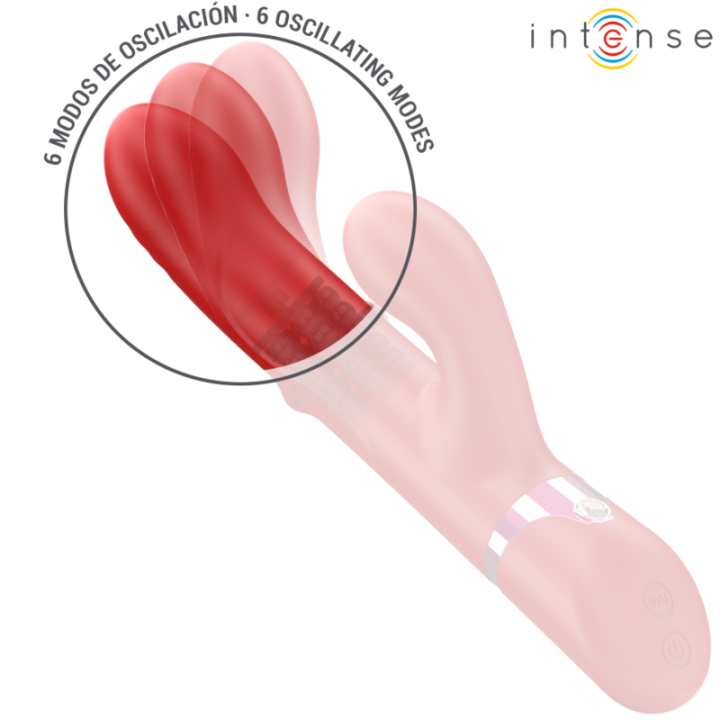 Intense - Lele Vibrateur Multifonction Rotatif & Oscillant & Stimulant Rouge