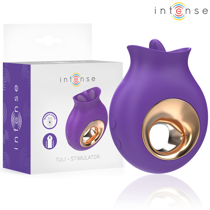 Intense - Tuli Clitoris Stimulator 9 Vibrations & 9 Oscillations Purple