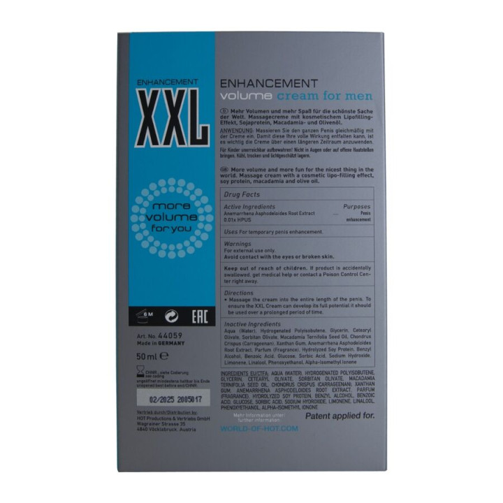 Hot - Crema Essenziale Xxl Per Uomo 50 ml