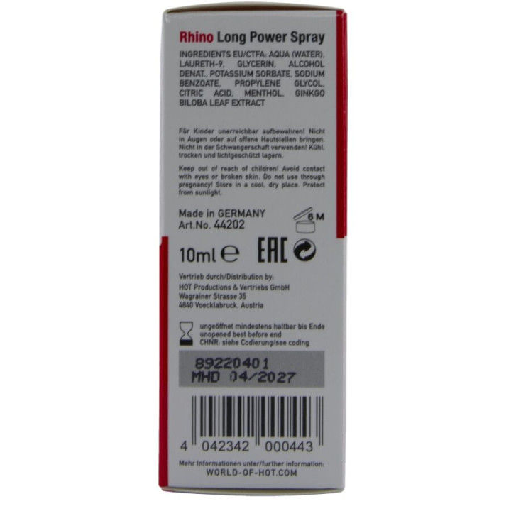 Hot - Rhino Long Power Spray 10 ml