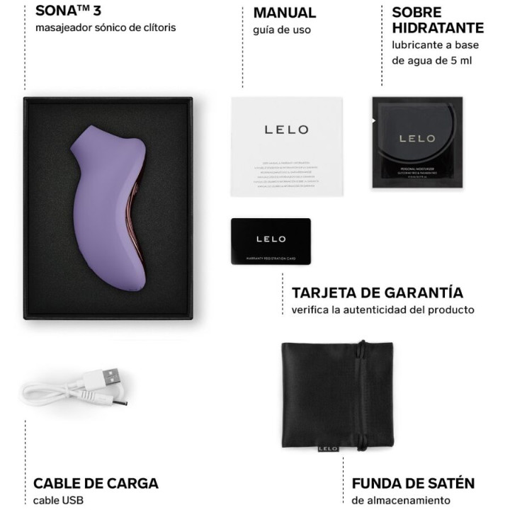 Lelo - Sona 3 Masseur Clitoral Sonique Violet Dusk