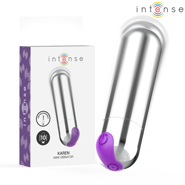 Intense - Karen Mini Vibrante Rechargeable Argent