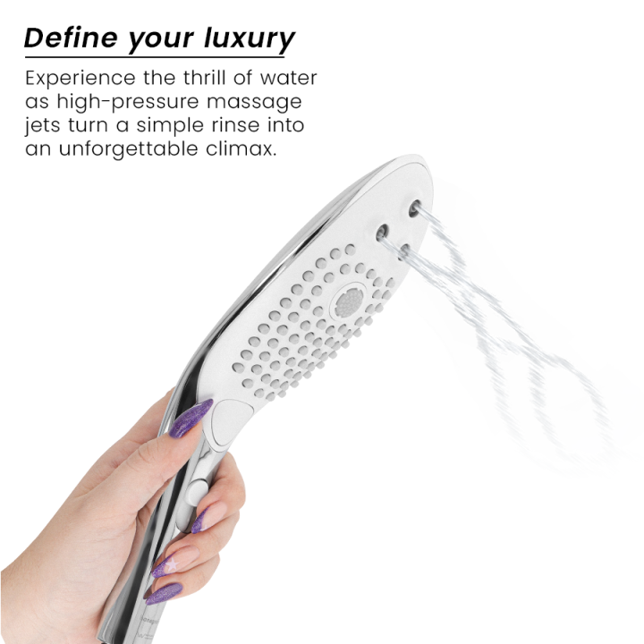 Womanizer - Pommeau de Douche Stimulant Clitorial Wave Chrome