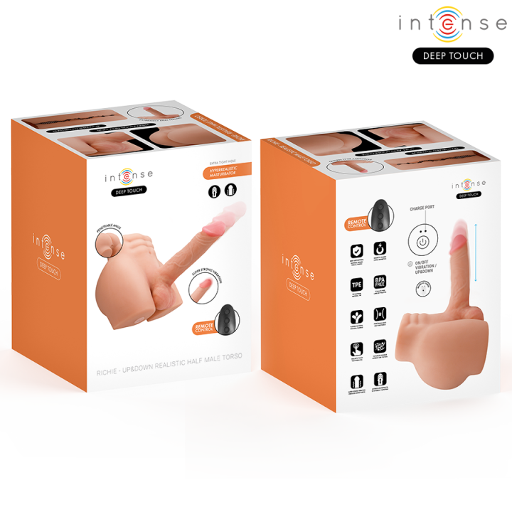 Intense Deep Touch - Richie Torso With Anus And Realistic Dildo With Pushing And Vibration Remote Control 4.7 kg