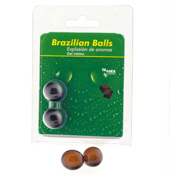 Taloka - 2 Bolas Brasileiras Gel Íntimo de Chocolate