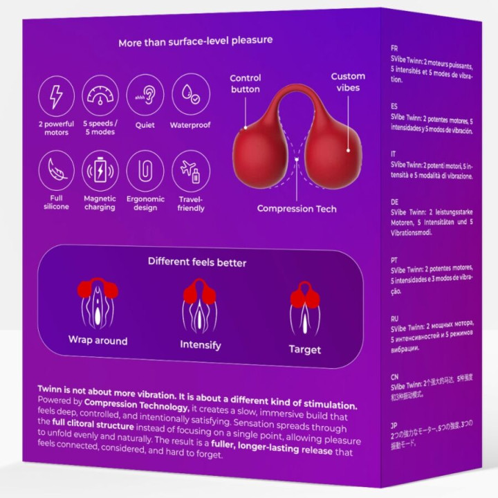 Snail Vibe - Twinn Wibrator Palcowy Cherry