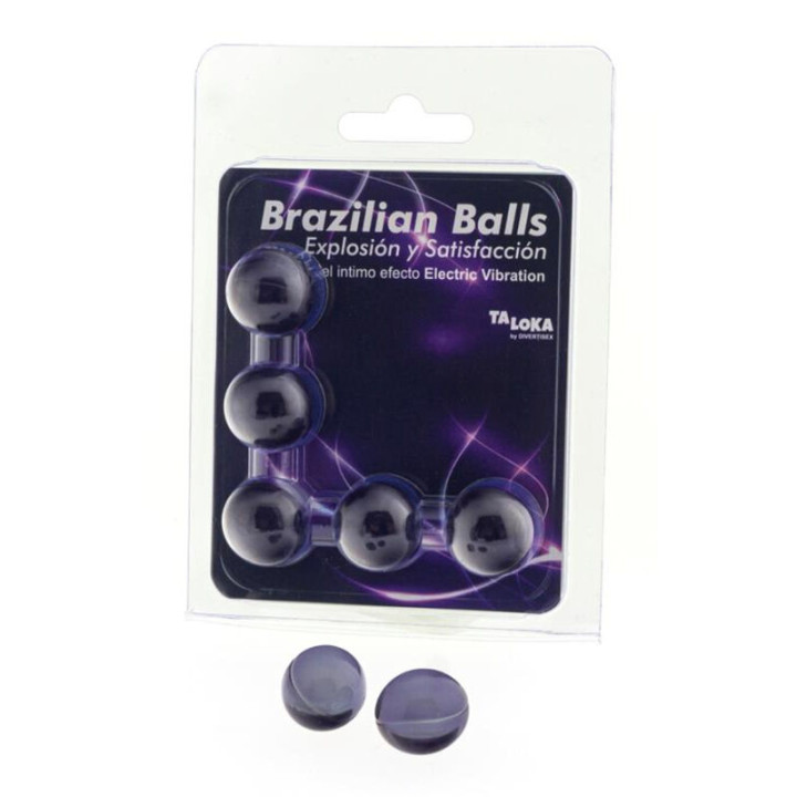Taloka - 5 Sfere Brasiliane Elettriche Effetto Vibrante Emozionante Gel
