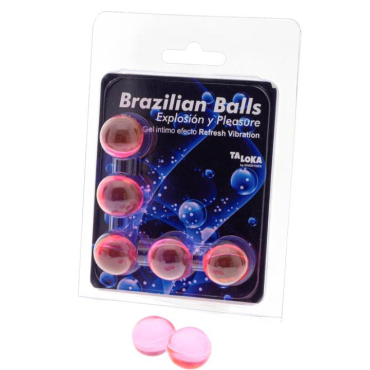 Taloka - 5 Balles Brésiliennes Refresh Effet Vibrant Gel Excitant