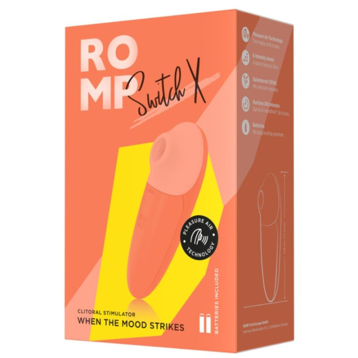 Romp - Switch x Stymulator Łechtaczki 6 Poziomów Pomarańczowy