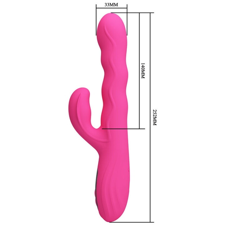 Pretty Love - Winters Vibrador Rabbit Multifunción Con Pantalla Led Rosa