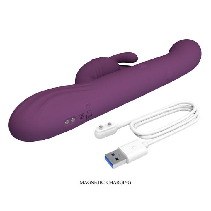 Pretty Love - Dee Vibrateur Lapin Multifonction Oscillant et à Percussion Violet