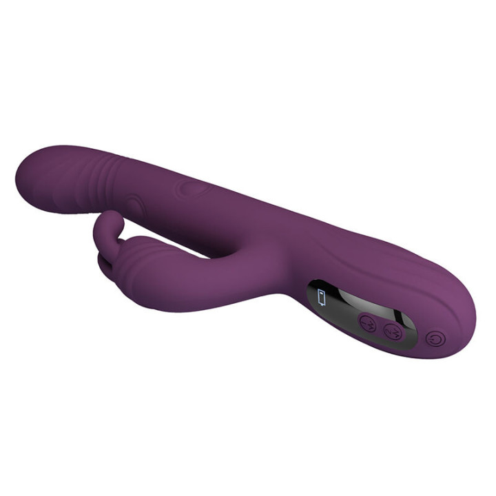 Pretty Love - Dee Vibrador Multifuncional Coelho Oscilação e Percussão Roxo