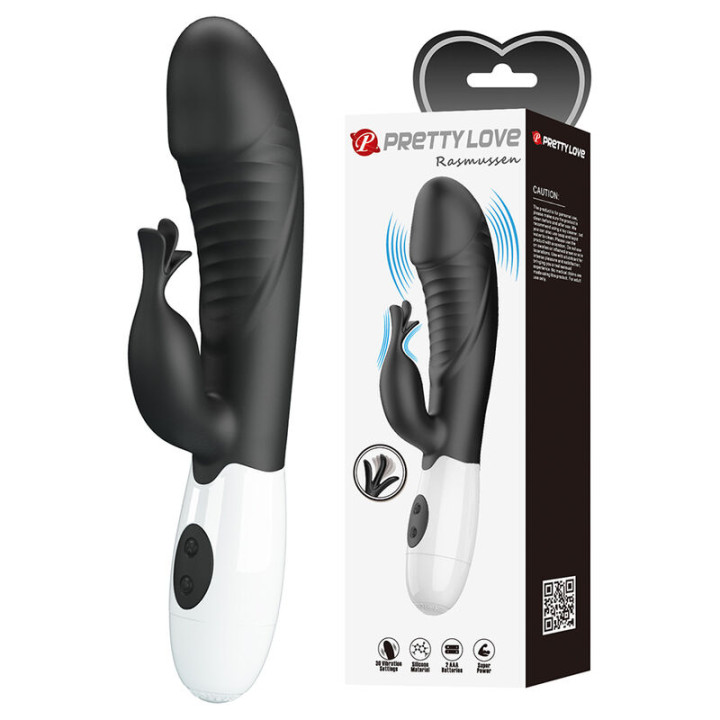 Pretty Love - Vibratore a Coniglio Rasmussen 30 Funzioni Nero