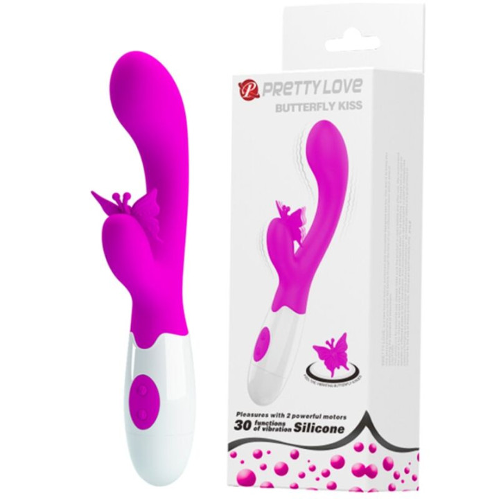 Pretty Love - Vibrateur Lapin Violet 30 Fonctions Baiser Papillon